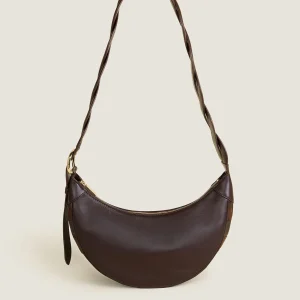 Sac bandoulière motif damier bi-matière