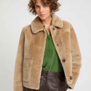Veste courte en agneau mérinos