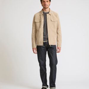 Veste en cuir velours double face envers nappa