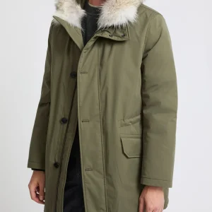 Parka iconique en coton mélangé imperméable et fourrure de coyote