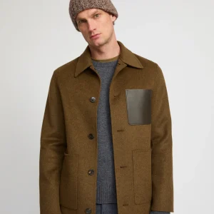 Veste workwear en tissu double-face laine-cachemire