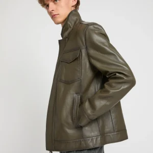 Veste en cuir esprit denim jacket