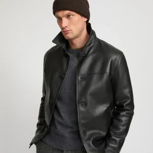 Veste en cuir d'agneau