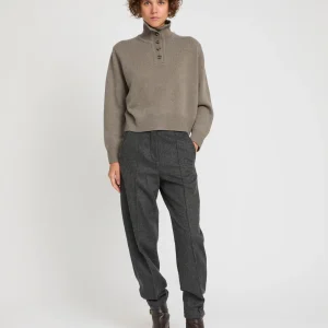Pull col montant en maille
