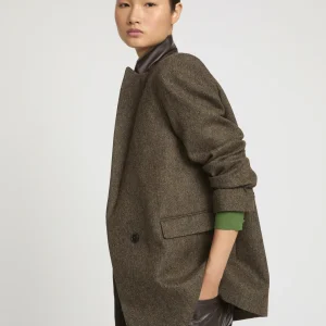 Veste tailleur oversized en flanelle