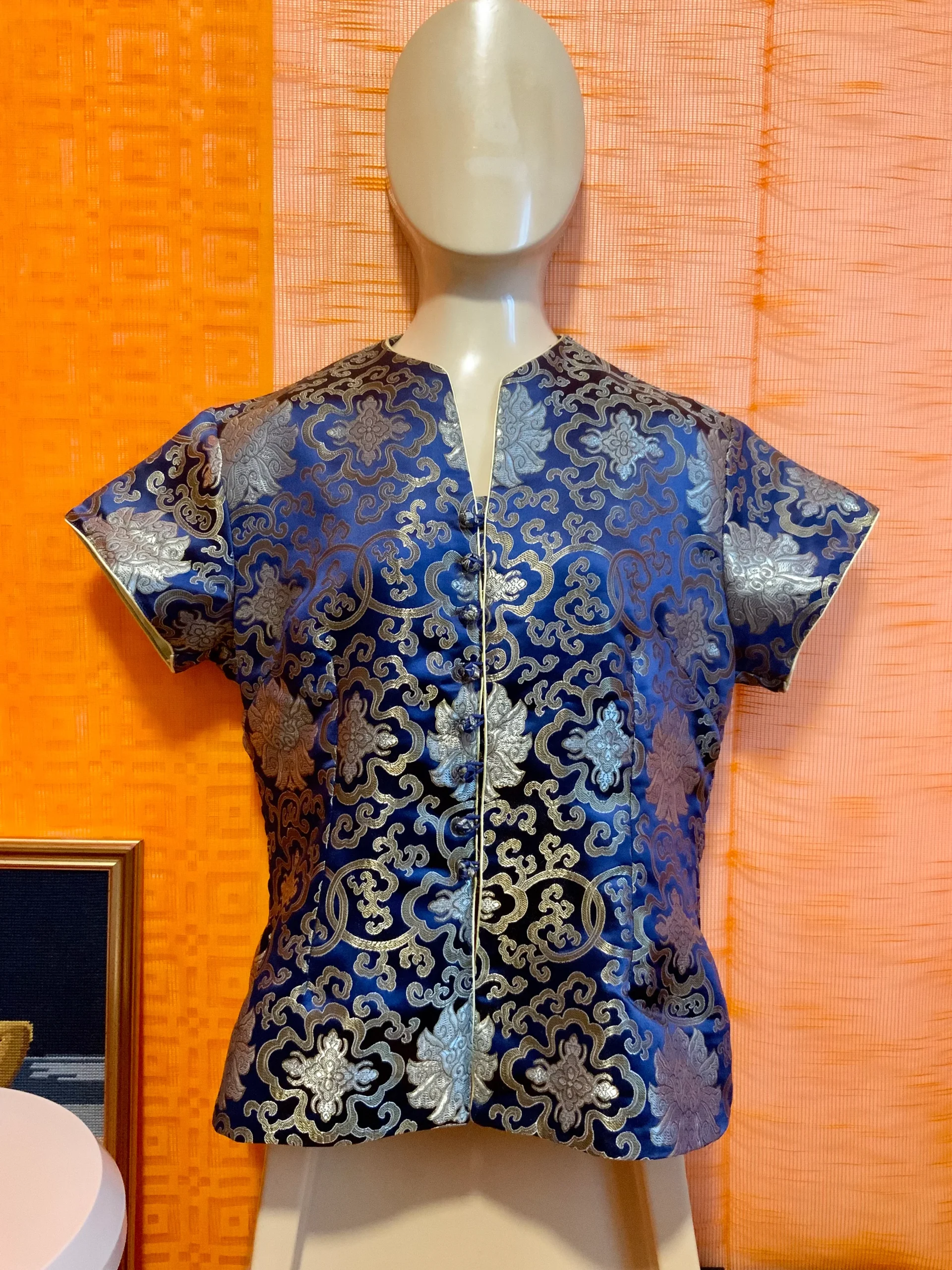 Chemise Chinoise Pure Soie Vintage – Image 2