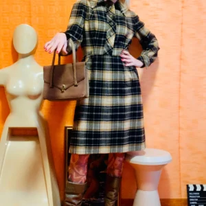 Robe à carreaux Pépite 1970 belle confection Vintage- T38.