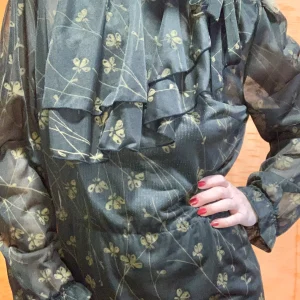 Robe en voile à Fleurs M.Griffon Vintage France- T40
