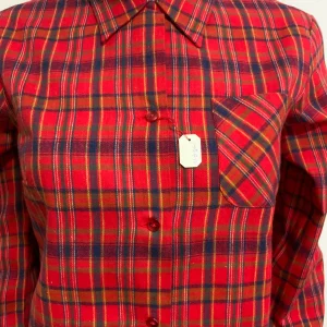 Chemise à carreaux Tartan Coton Vintage Neuf 1970