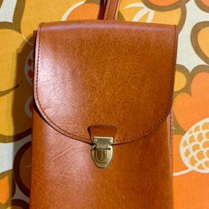 Sac Sacoche Cuir marron Vintage Original