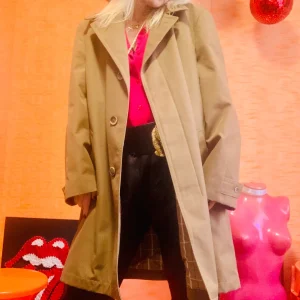 Manteau Trench Marron Vintage 1970 France