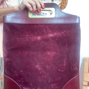 Sac cabas En velours et métal doré Beauté Vintage 1970