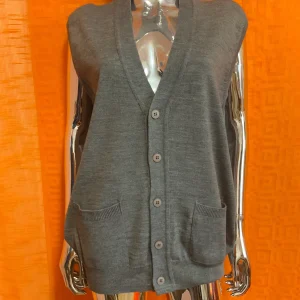 Gilet Boutonné sans manche avec poches Deadstock Vintage Neuf Chic 1990