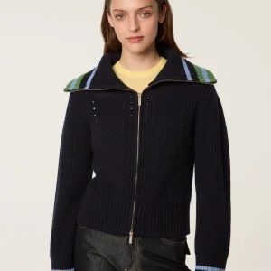 Cardigan bicolore