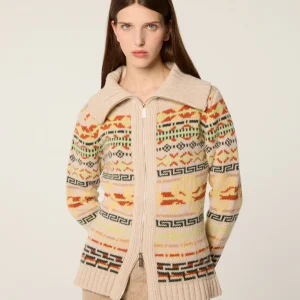 Cardigan à motif jacquard