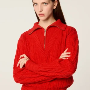 Pull en maille torsadée