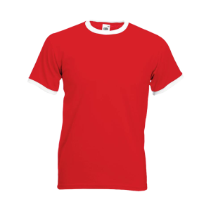 T-shirt bicolore bord & col blancs unisexe à personnaliser – 5 coloris