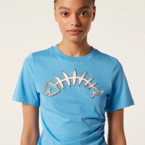 T-shirt poisson à strass