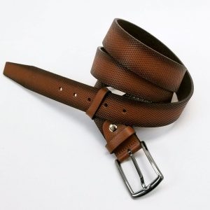 Ceintures en cuir texturée Tan