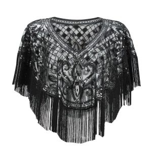 Châle Gatsby  Noir