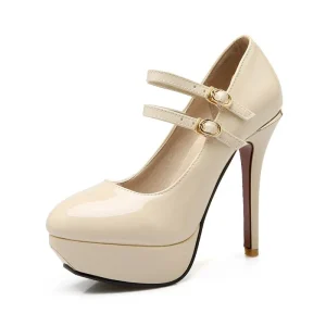 Chaussure Pin-Up Rétro  Beige