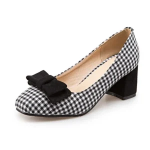 Chaussures Vintage  Carreaux Noir