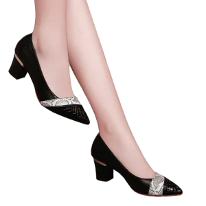 Escarpin Serpent Noir