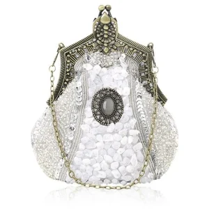 Sac À Main Vintage  Gatsby Chic Argent